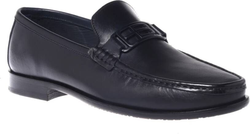 Baldinini Loafers in dark blue leather Blue Heren