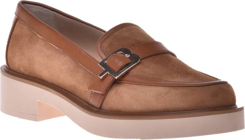 Baldinini Loafers in leather and suede Brown Dames