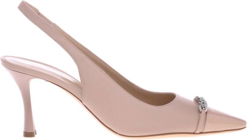 Baldinini Nude patent leather slingback Pink Dames