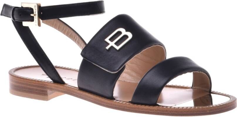 Baldinini Sandal in black nappa leather Black Dames