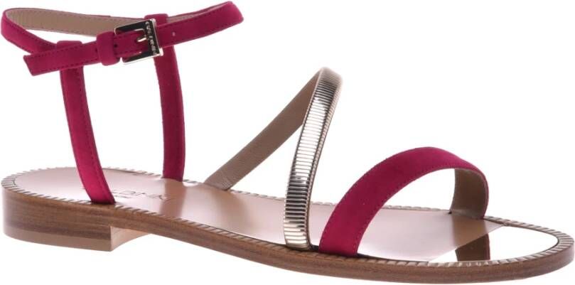 Baldinini Sandal in fuchsia suede Pink Dames