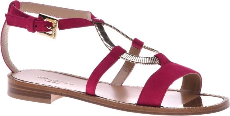 Baldinini Sandal in fuchsia suede Red Dames