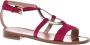 Baldinini Sandal in fuchsia suede Red Dames - Thumbnail 1