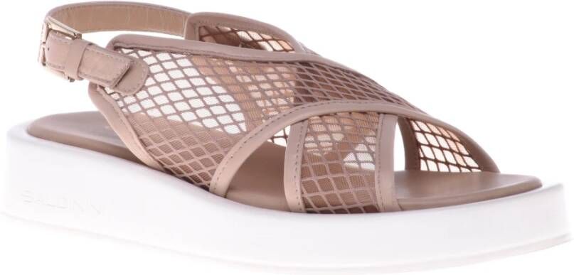 Baldinini Sandal in nude mesh Beige Dames