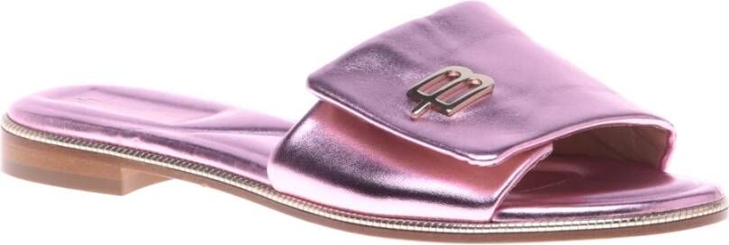 Baldinini Slipper in pink nappa leather Pink Dames