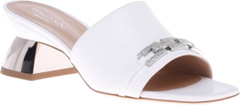 Baldinini Slipper in white calfskin White Dames