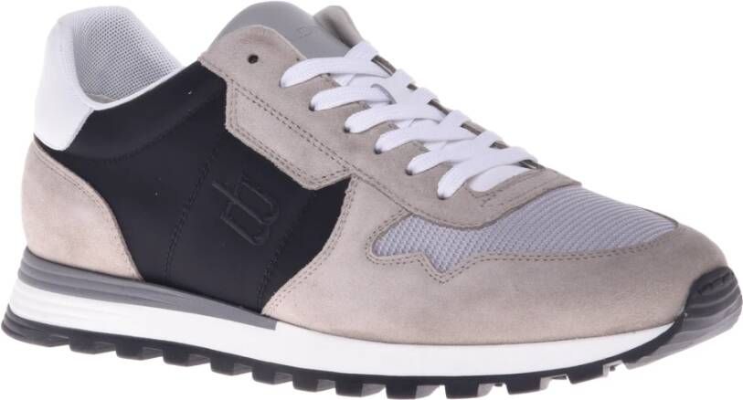 Baldinini Sneaker in beige and black suede Beige Heren