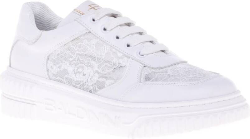 Baldinini Sneaker in white lace White Dames