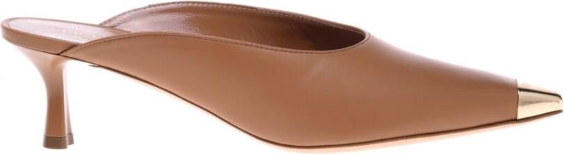 Baldinini Tan leather sabot Beige Dames