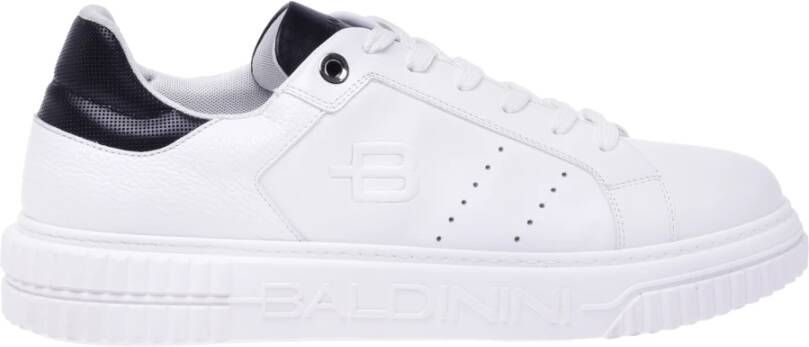 Baldinini Tennis shoes in white leather Wit Heren