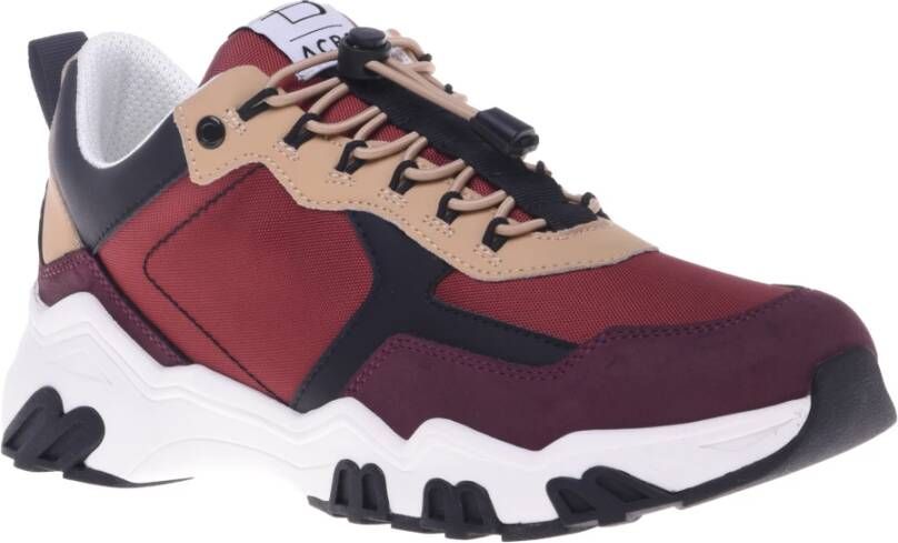 Baldinini Trainers in beige and burgundy eco-leather Multicolor Heren