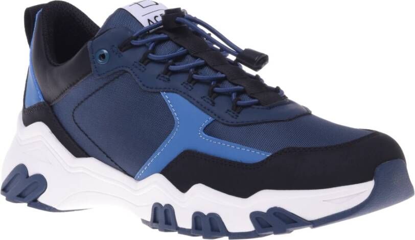 Baldinini Trainers in black and blue eco-leather Blue Heren