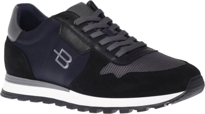 Baldinini Trainers in black and grey suede and fabric Multicolor Heren