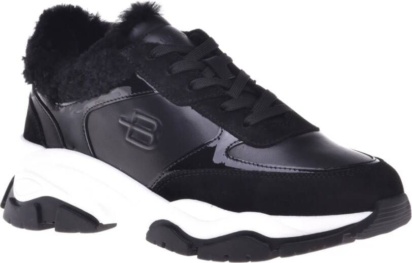 Baldinini Trainers in black leather and suede Black Dames