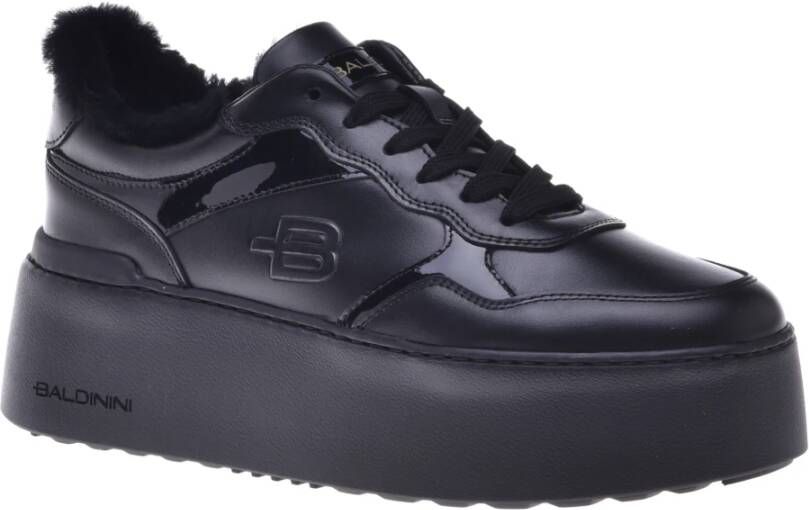 Baldinini Trainers in black leather Black Dames