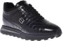 Baldinini Trainers in black leather with crocodile print Black Heren - Thumbnail 1