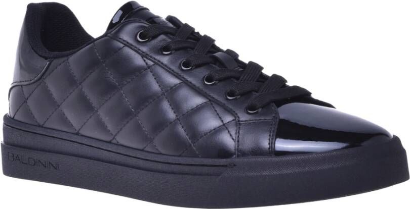 Baldinini Trainers in black quilted leather and patent leather Black Dames