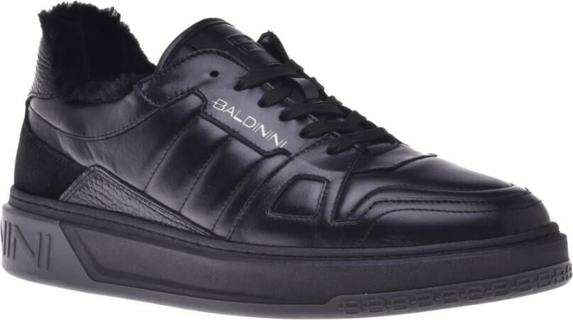 Baldinini Trainers in black quilted leather Black Heren