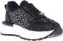 Baldinini Trainers in black suede leather with rhinestones Black Dames - Thumbnail 1