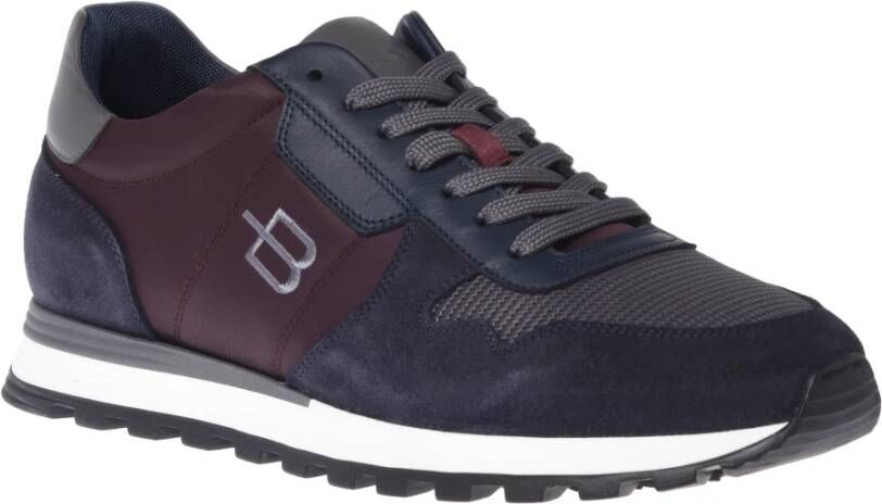 Baldinini Trainers in blue and grey suede and fabric Multicolor Heren