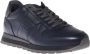 Baldinini Trainers in dark blue leather and tumbled leather Blue Heren - Thumbnail 1