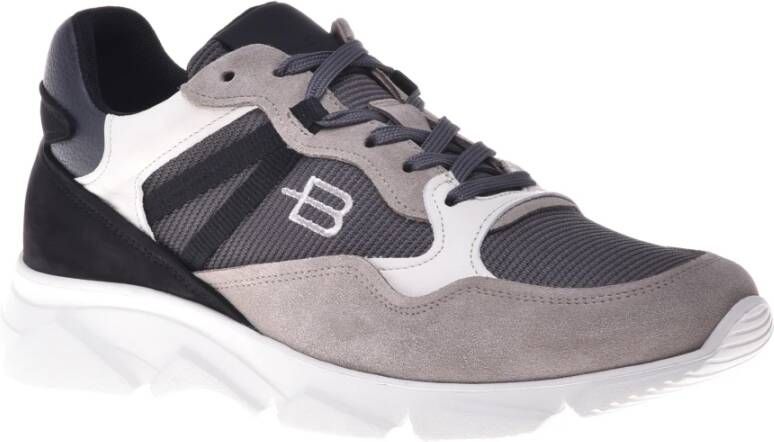 Baldinini Trainers in taupe and grey suede and fabric Multicolor Heren