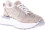 Baldinini Trainers in vanilla suede leather with rhinestones Beige Dames - Thumbnail 1