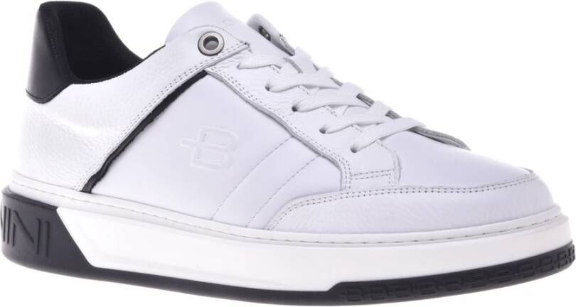 Baldinini Trainers in white leather and tumbled leather White Heren