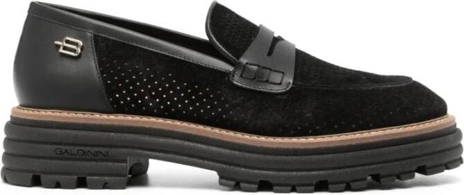 Baldinini Zwarte Elegante Gesloten Mocassin Loafers Black Dames