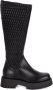 Baldinini Boots in stretchy eco-nappa and black leather Black Dames - Thumbnail 1