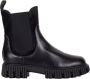 Baldinini Combat boots in black leather and elastic Black Dames - Thumbnail 1