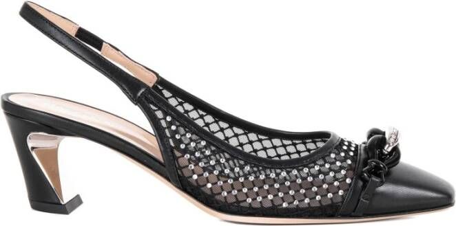 Baldinini Court shoe in black mesh Black Dames