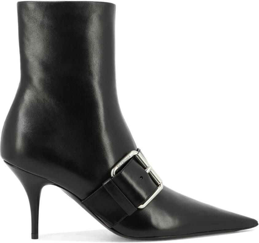 Balenciaga Puntige Stiletto Enkellaarsjes met Gesp