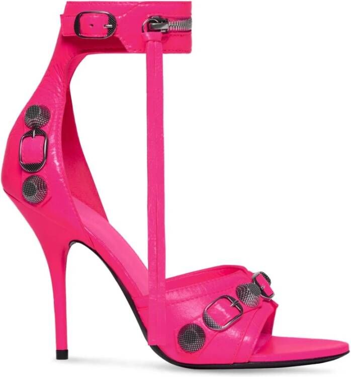 Balenciaga Fuchsia Hoge Hak Sandalen Roze Dames