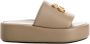 Balenciaga Glanzende Leren Muiltjes met Gouden BB Beige Dames - Thumbnail 1