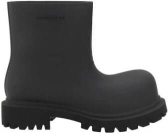 Balenciaga Korte Rubberen Regenlaarzen Black Dames