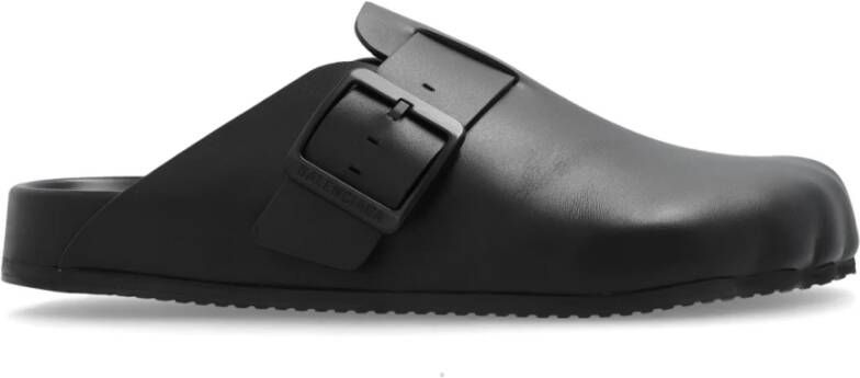 Balenciaga Leren slides Black Dames