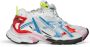 Balenciaga Mesh en Nylon Runner Sneaker in Wit Rood Blauw en Roze Meerkleurig Dames - Thumbnail 1