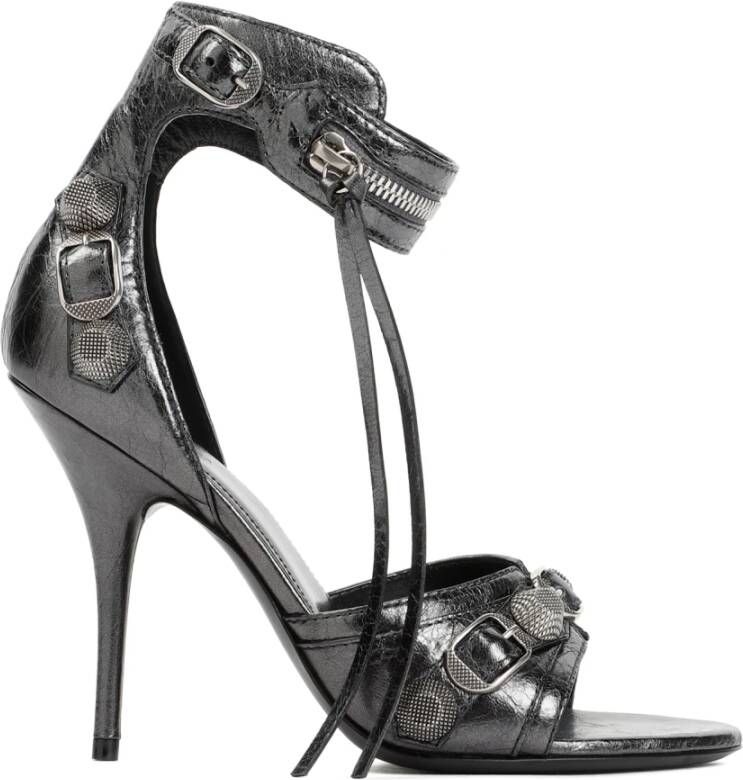 Balenciaga Metallic Sandalen met Stiletto Hakken Gray Dames