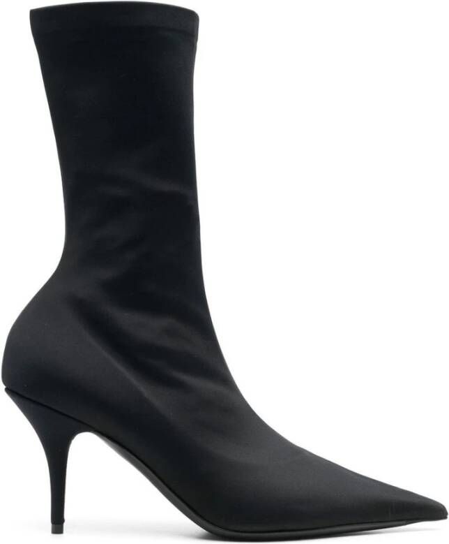 Balenciaga Puntige Leren Laarzen Black Dames