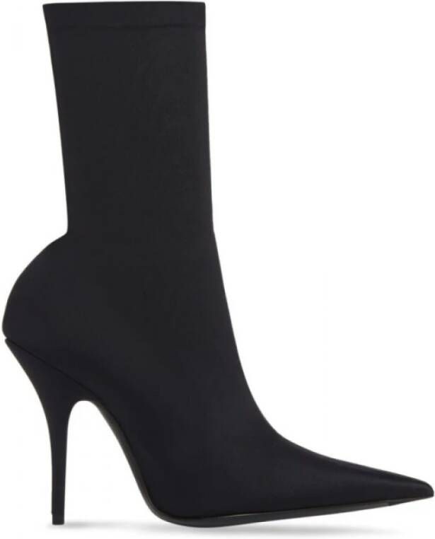 Balenciaga Scherpe Lijn Knife Bootie H110 Spandex Mat Zwart Dames