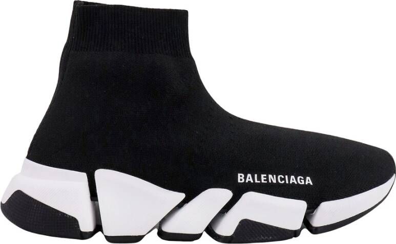 Balenciaga Zwart Witte Speed.2 Sok-Style Sneakers Black Dames