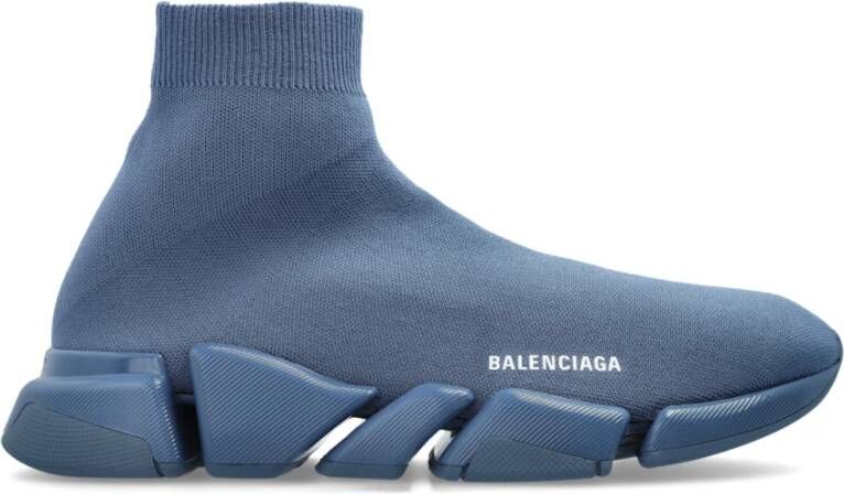 Balenciaga Speed 2.0 sneakers met sok Blue Heren