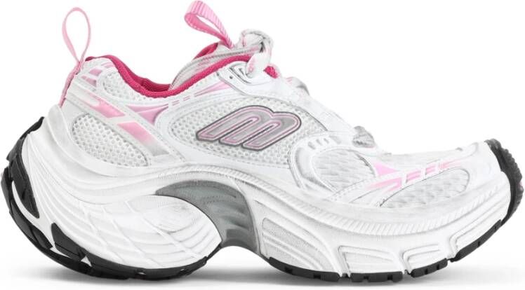 Balenciaga Stijlvolle Sneakers in Wit Roze Grijs Zwart White Dames