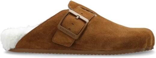 Balenciaga Suède pantoffels zondag Brown Dames