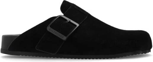 Balenciaga Sunday Suede Slides Black Dames