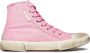 Balenciaga Vernietigde Stof Hi-Top Sneakers Pink Unisex - Thumbnail 1