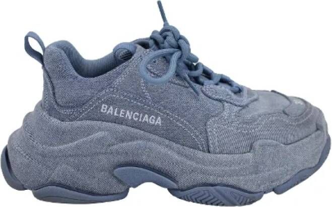 Balenciaga Vintage Pre-owned Denim sneakers Blue Dames