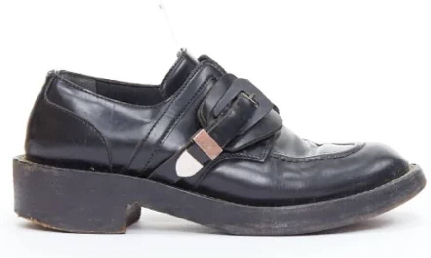 Balenciaga Vintage Pre-owned Leather flats Black Dames