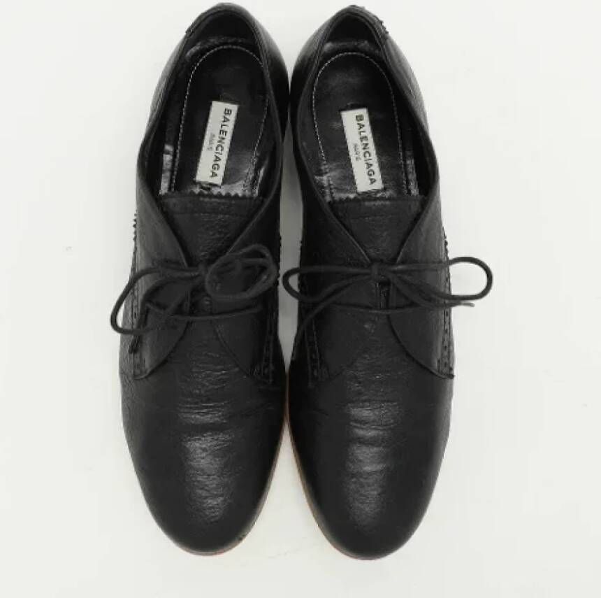 Balenciaga Vintage Pre-owned Leather flats Black Dames